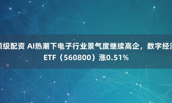 顶级配资 AI热潮下电子行业景气度继续高企，数字经济ETF（560800）涨0.51%